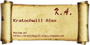 Kratochwill Alex névjegykártya